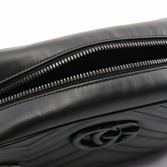 Gucci GG Marmont chain Shoulder Bag black leather - Picture 6 of 6